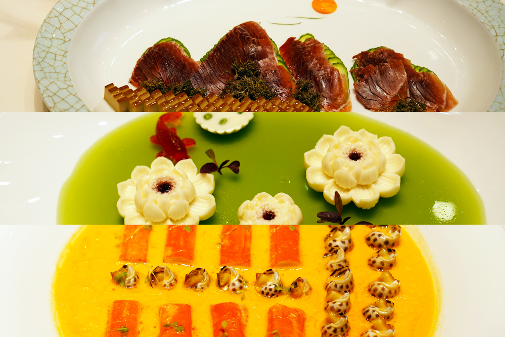 大觀樓長(zhǎng)聯(lián)宴。從上至下依次為北走蜿蜒、九夏芙蓉、蟹嶼螺洲。供圖